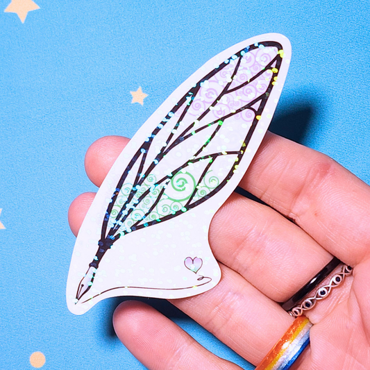 Winged Pen - Genderqueer Flag Sticker