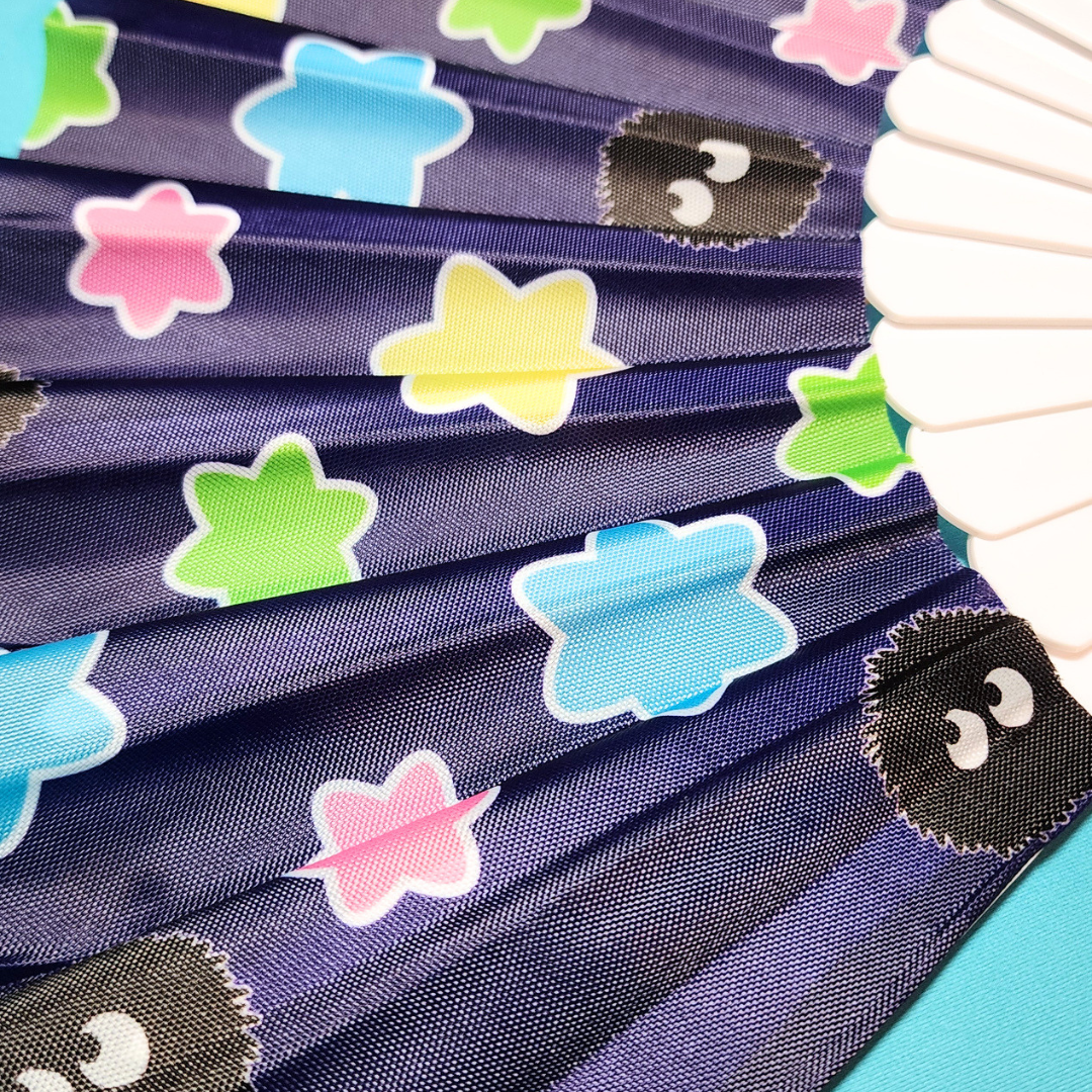 Soot Sprite with Konpeito - Hand Fan