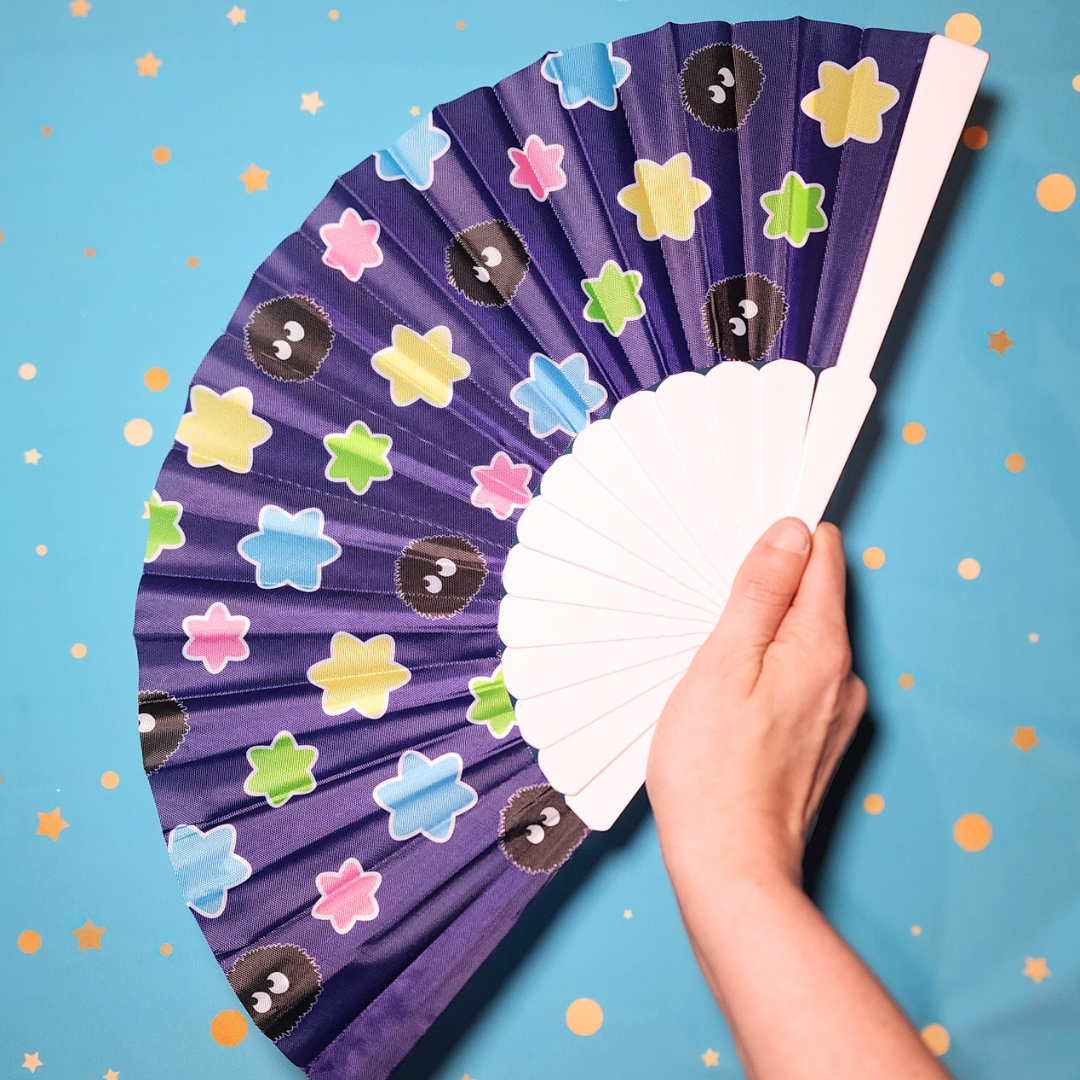 Soot Sprite with Konpeito - Hand Fan