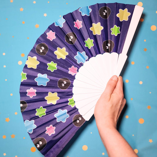 Soot Sprite with Konpeito - Hand Fan
