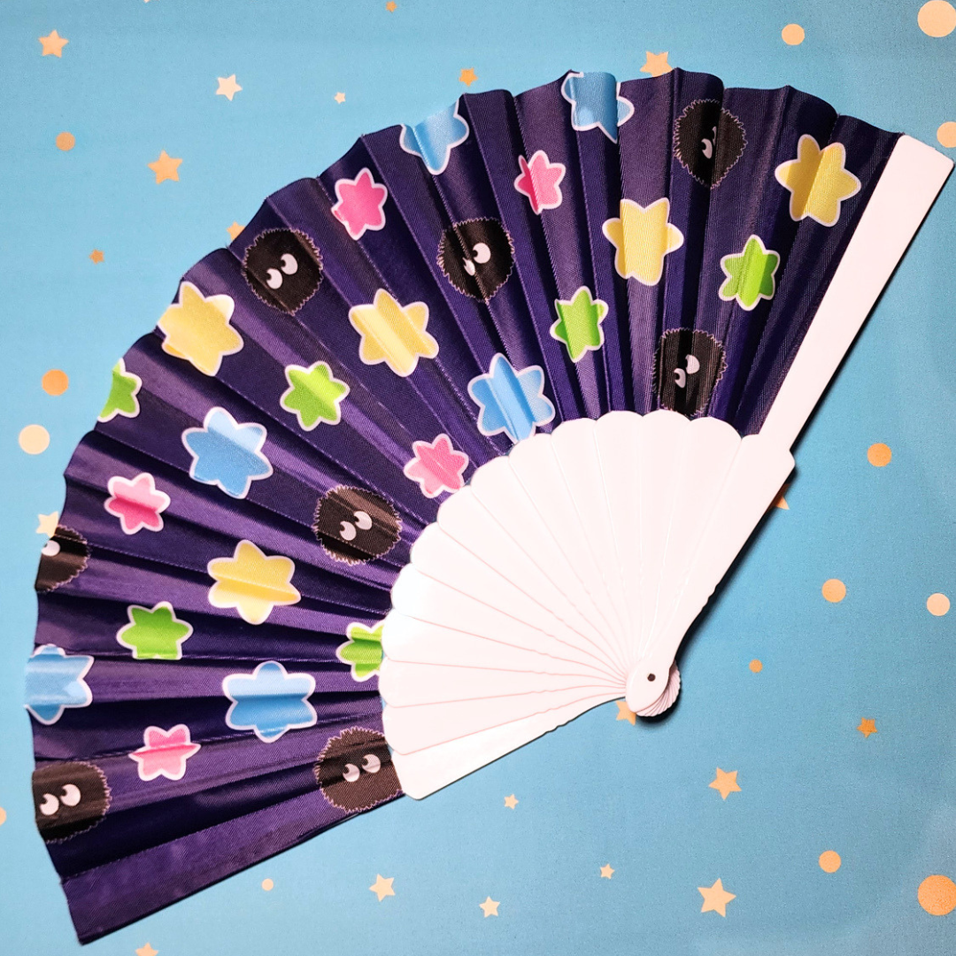 Soot Sprite with Konpeito - Hand Fan
