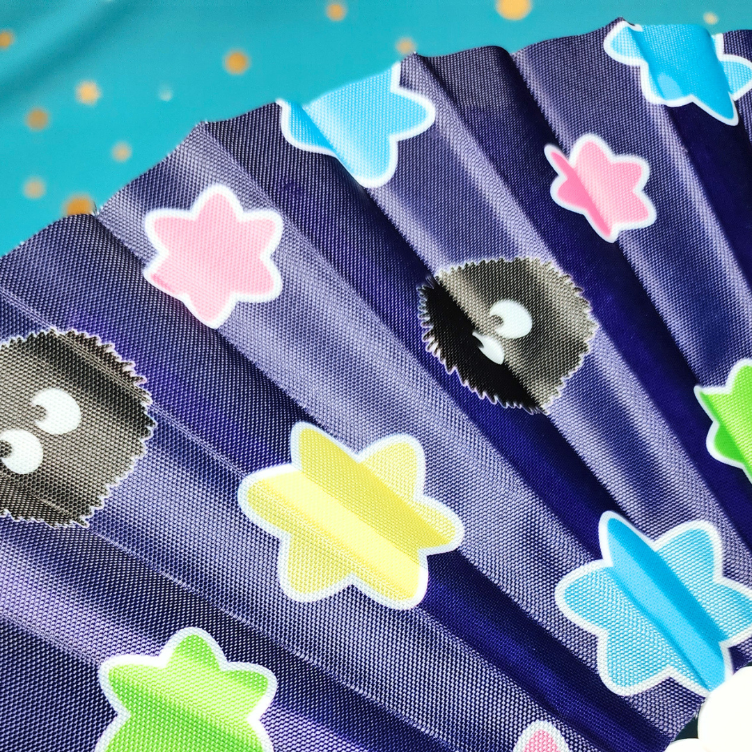 Soot Sprite with Konpeito - Hand Fan