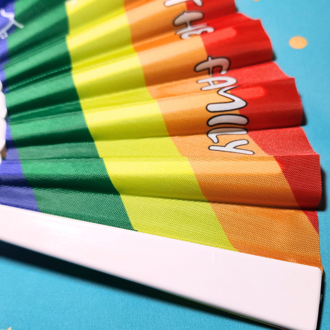 Rainbow Sheep - Hand Fan