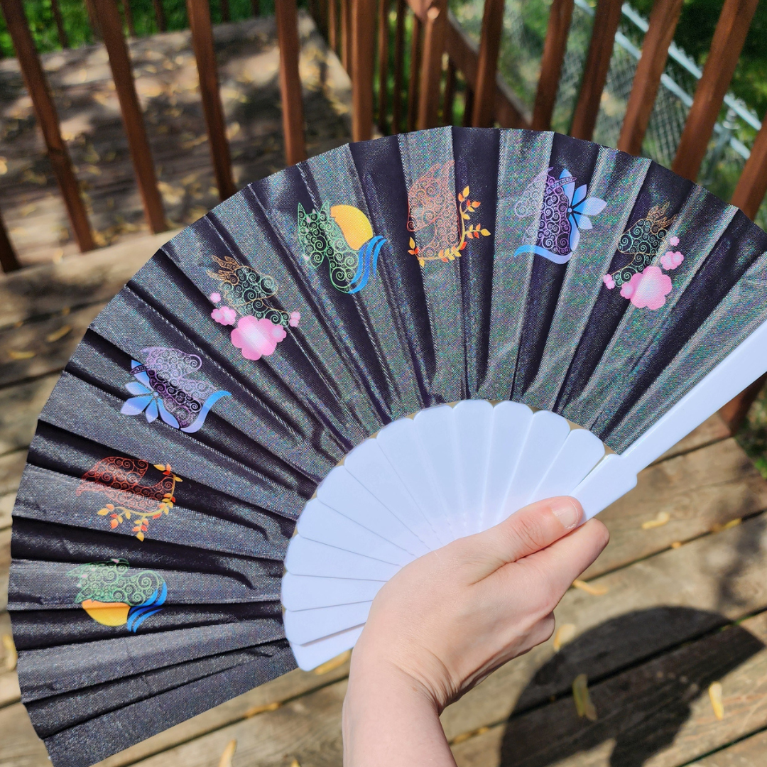 Seasonal Dragons - Hand Fan