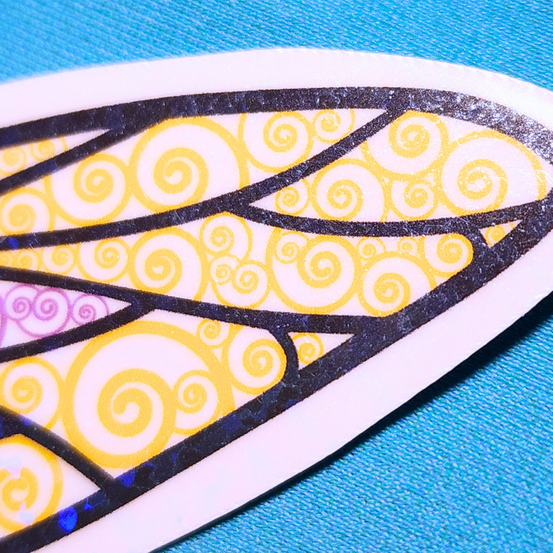 Winged Pen - Intersex Flag Sticker
