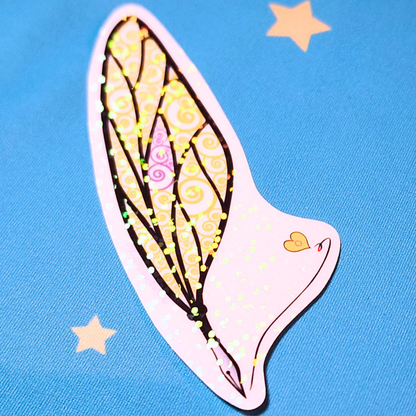 Winged Pen - Intersex Flag Sticker
