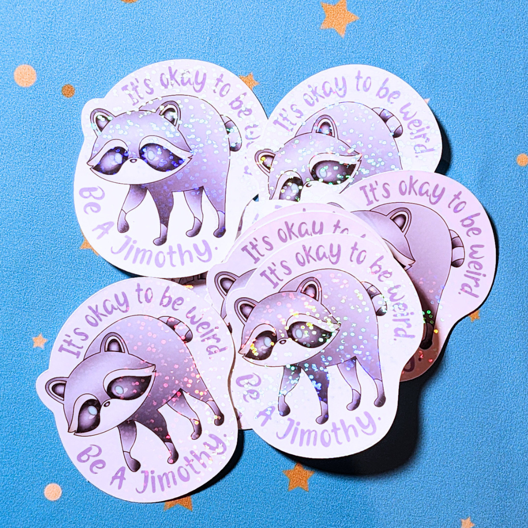 Jimothy Raccoon Sticker