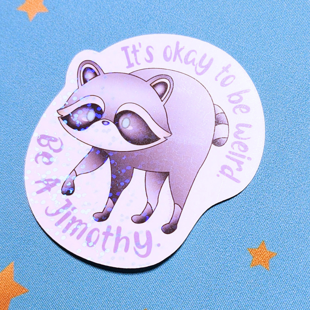 Jimothy Raccoon Sticker