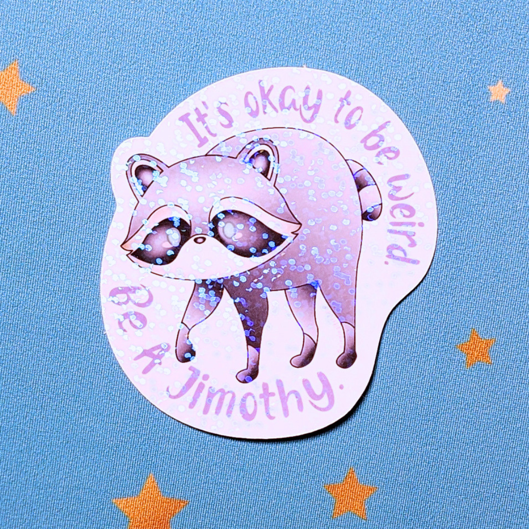 Jimothy Raccoon Sticker