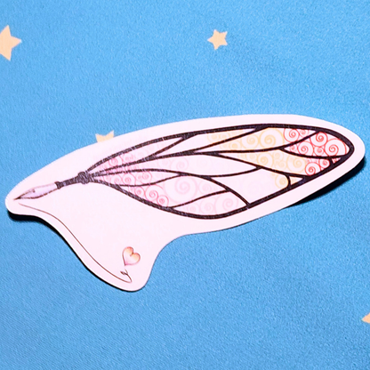 Winged Pen - Lesbian Flag Sticker