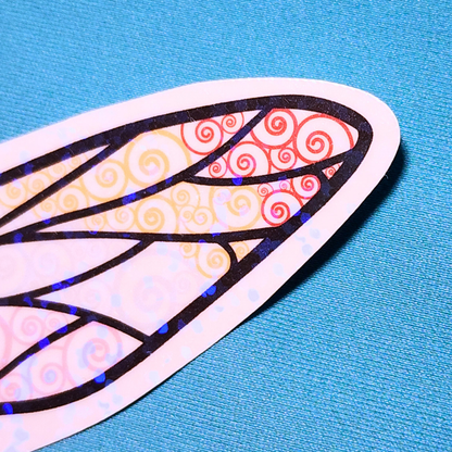 Winged Pen - Lesbian Flag Sticker
