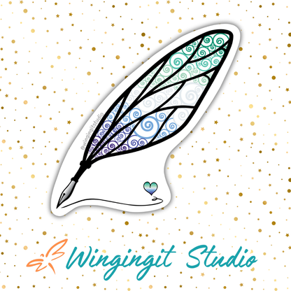 Winged Pen - MLM (Gay) Flag Sticker