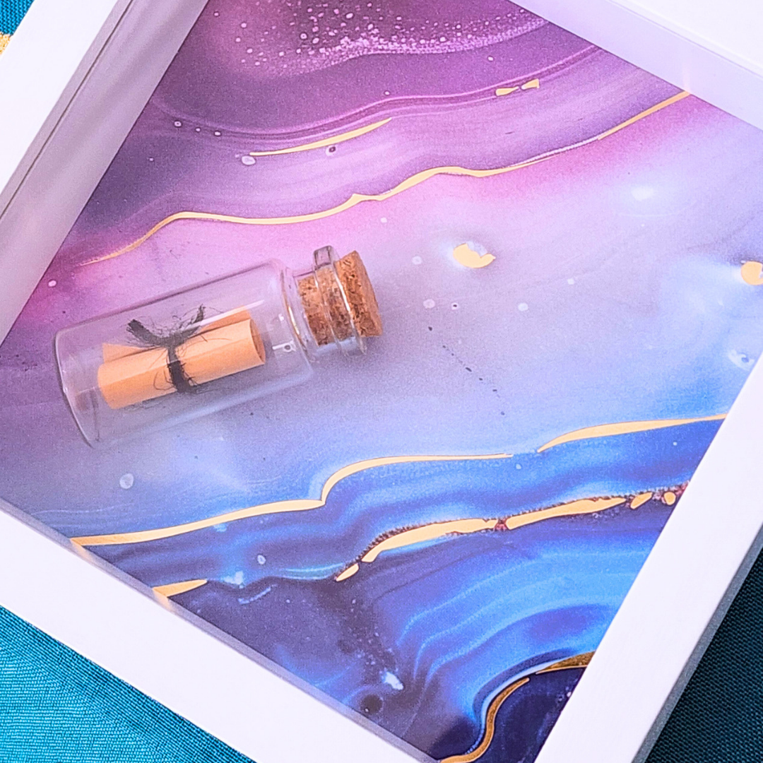Message in Purple Sand Shadowbox
