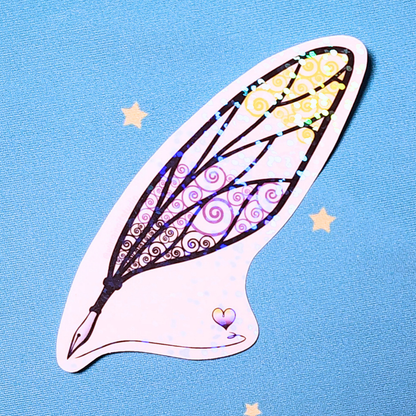 Winged Pen - Nonbinary Flag Sticker