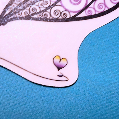 Winged Pen - Nonbinary Flag Sticker