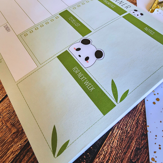 Panda Weekly Calendar Planner