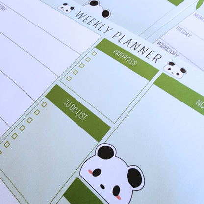 Panda Weekly Calendar Planner