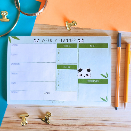 Panda Weekly Calendar Planner