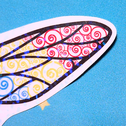 Winged Pen - Pansexual Flag Sticker