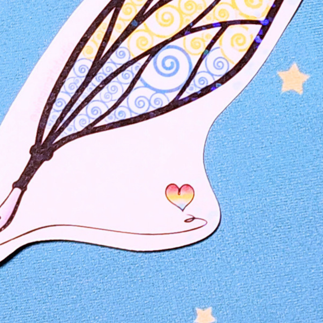 Winged Pen - Pansexual Flag Sticker