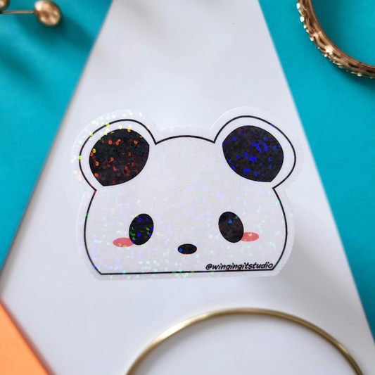Peeking Panda Sticker