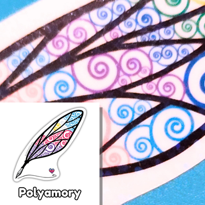 Winged Pen - Polyamory Flag Sticker