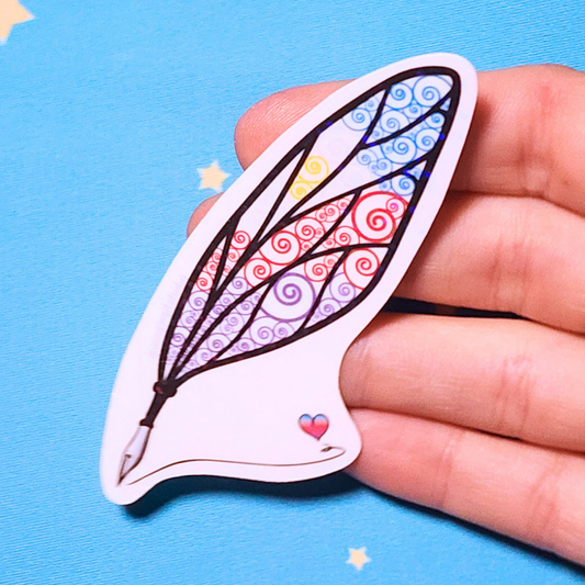 Winged Pen - Polyamory Flag Sticker