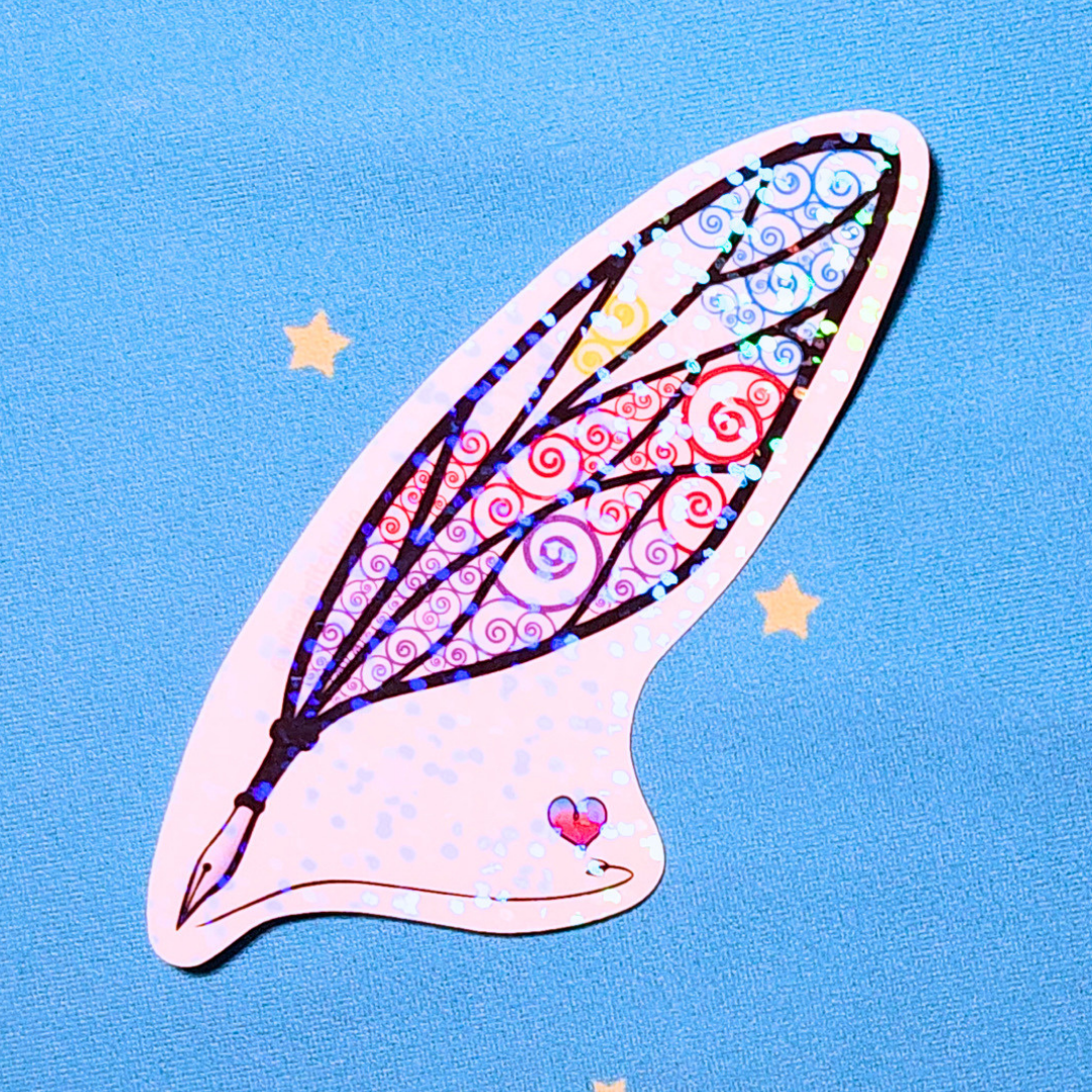 Winged Pen - Polyamory Flag Sticker