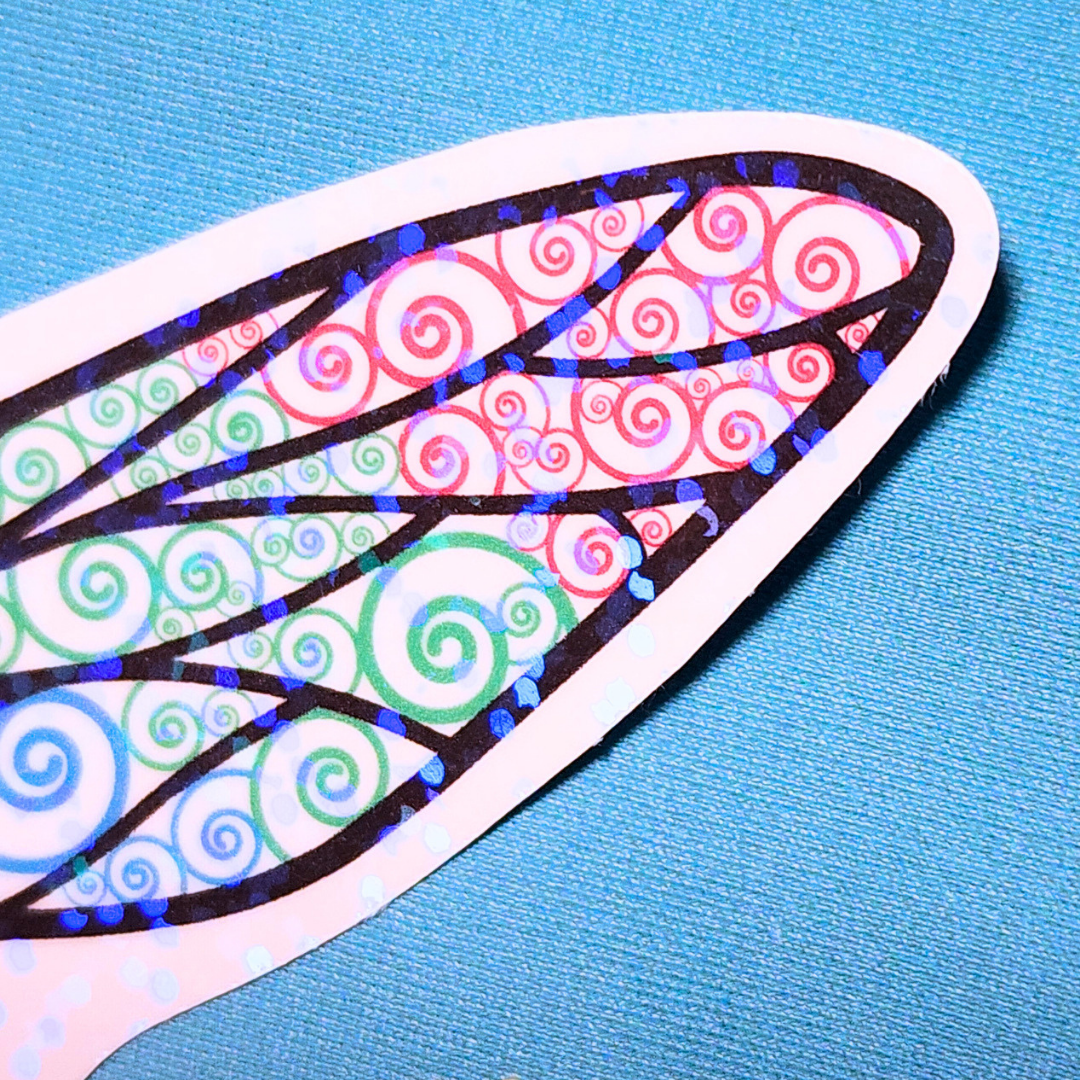Winged Pen - Polysexual Flag Sticker