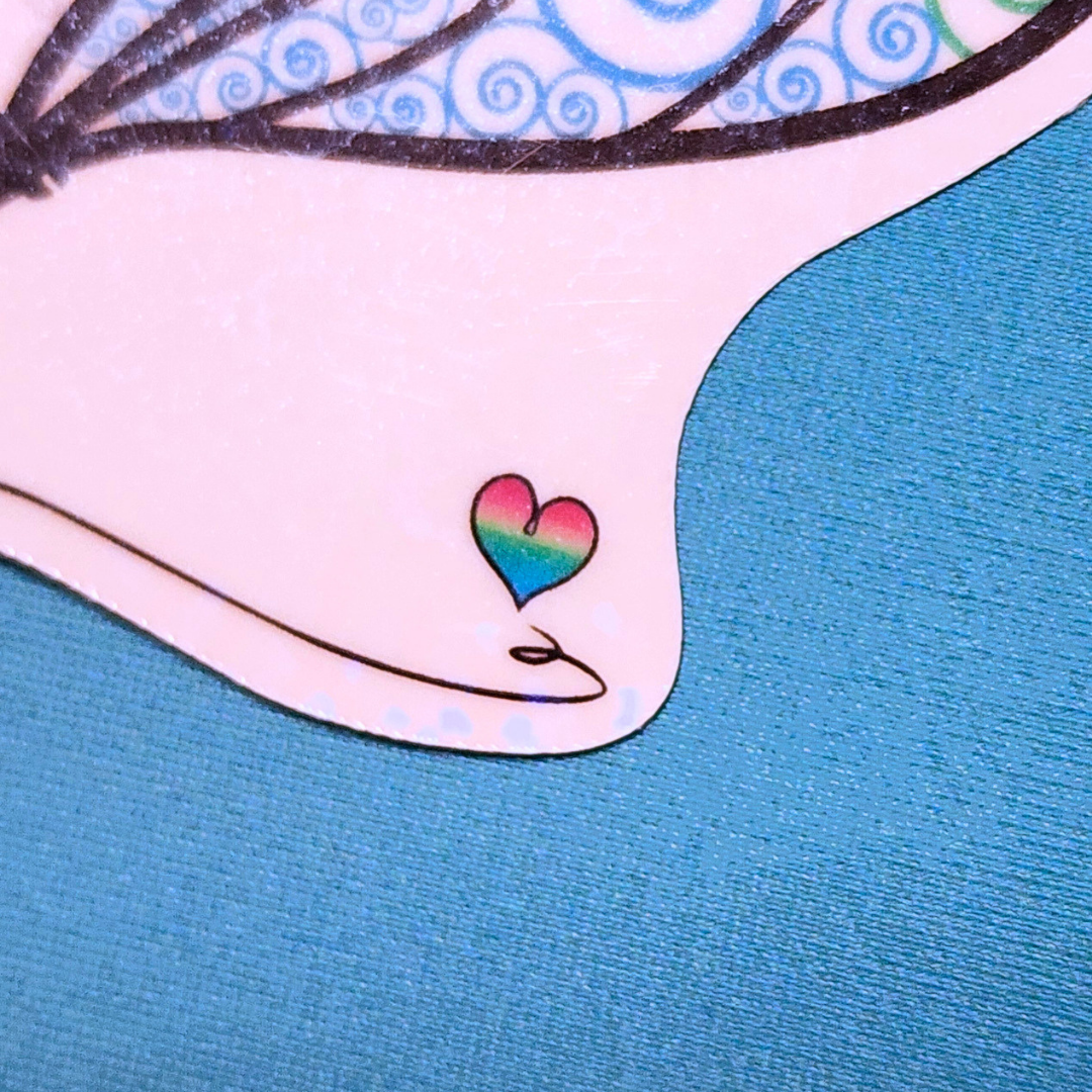 Winged Pen - Polysexual Flag Sticker