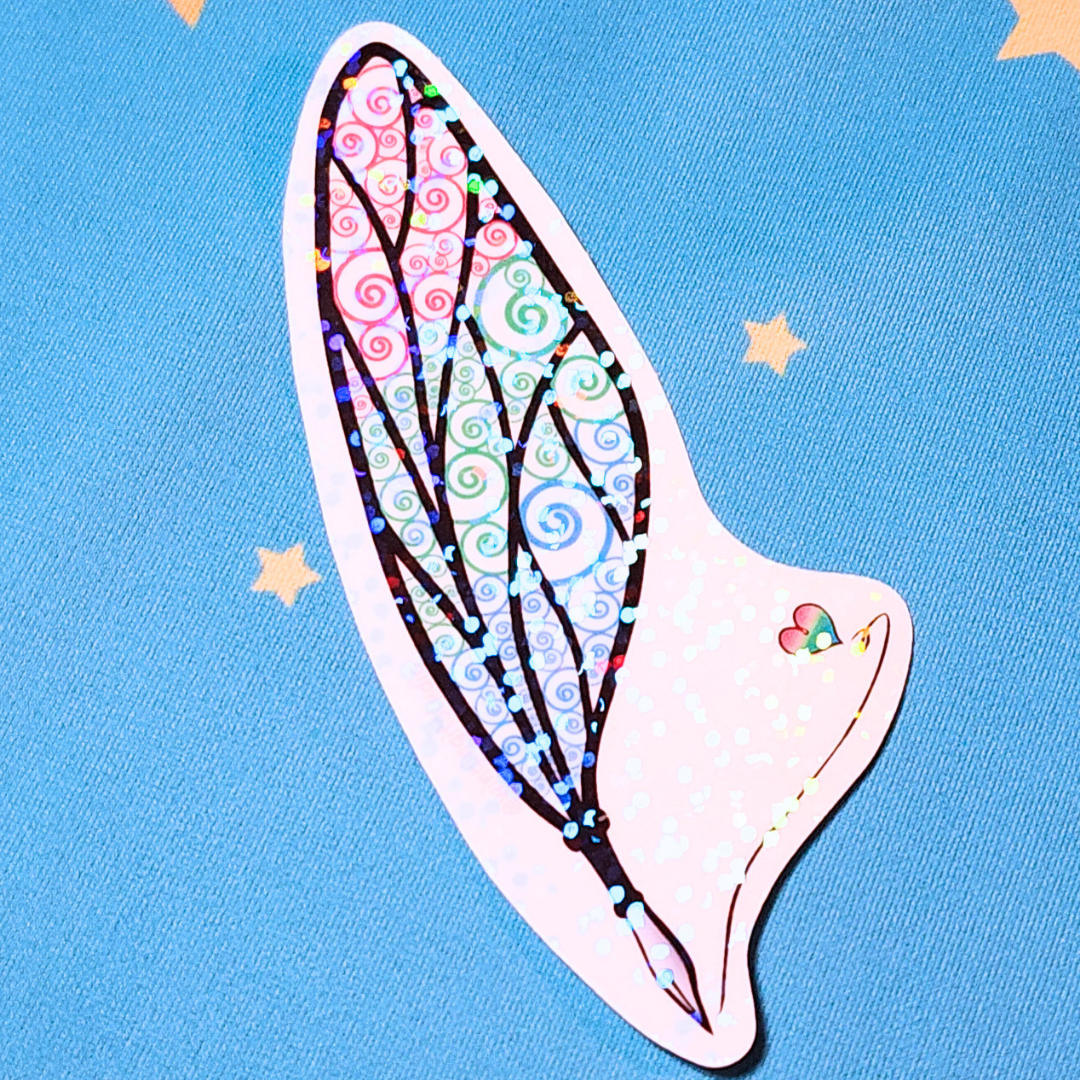 Winged Pen - Polysexual Flag Sticker