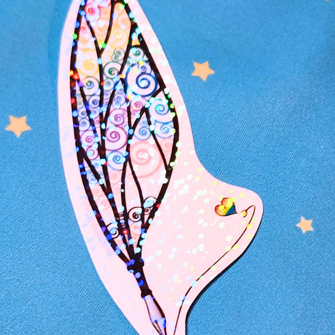 Winged Pen - Pride Flag Sticker