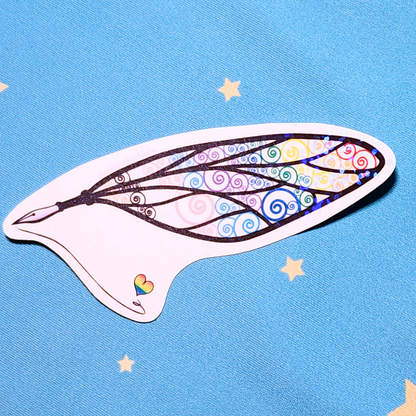 Winged Pen - Pride Flag Sticker