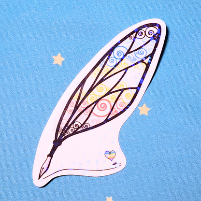 Winged Pen - Queer Flag Sticker