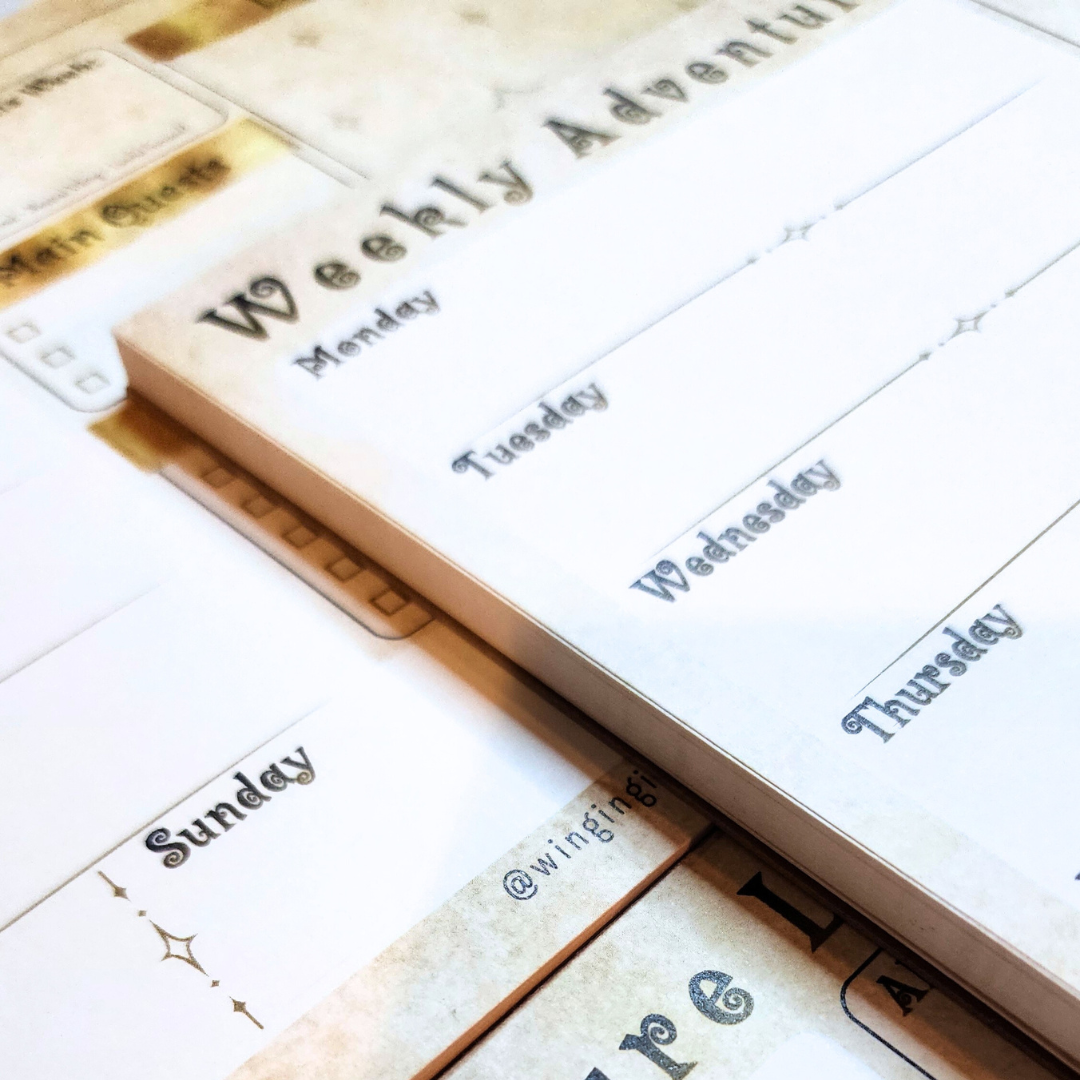 Adventure Log Weekly Calendar Planner