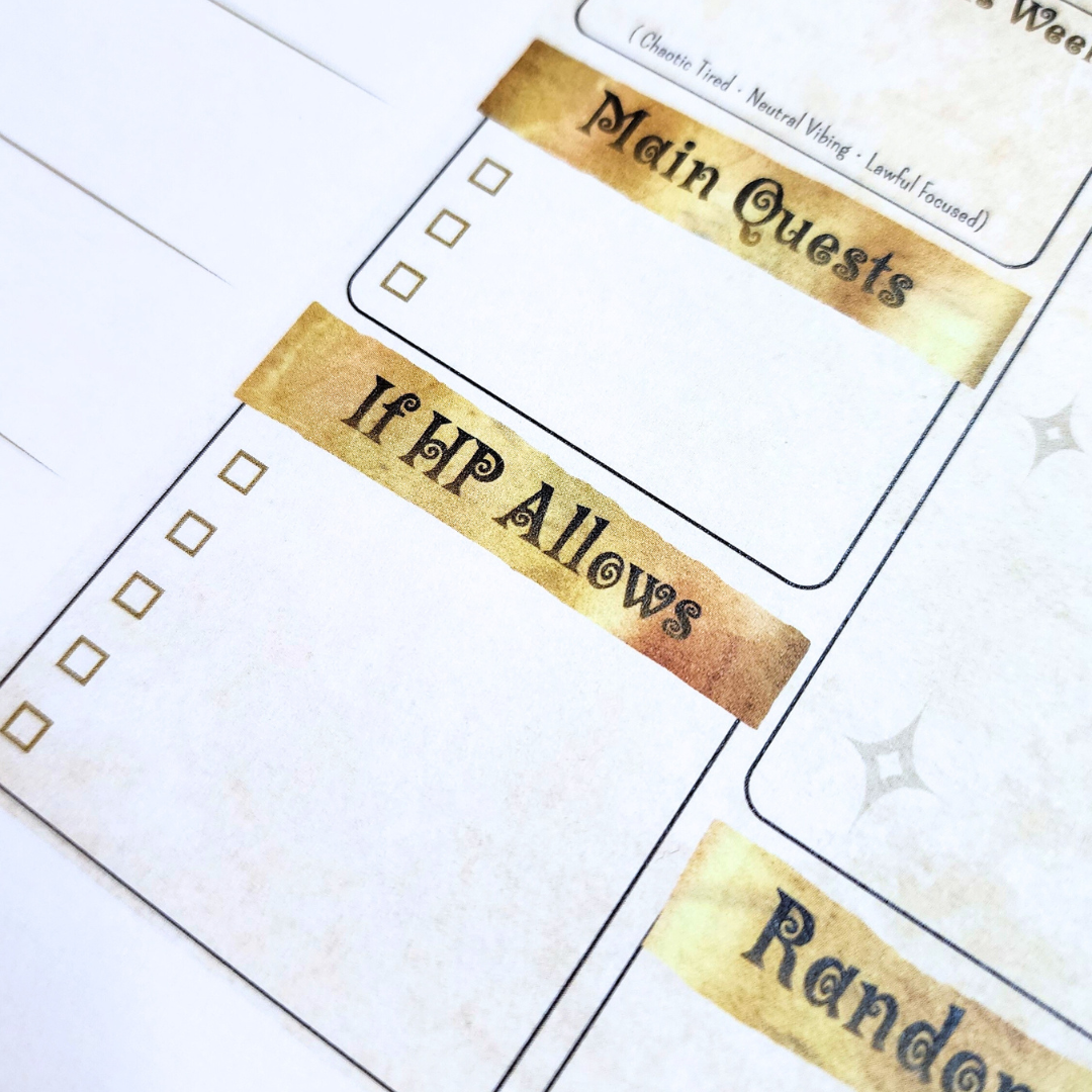 Adventure Log Weekly Calendar Planner