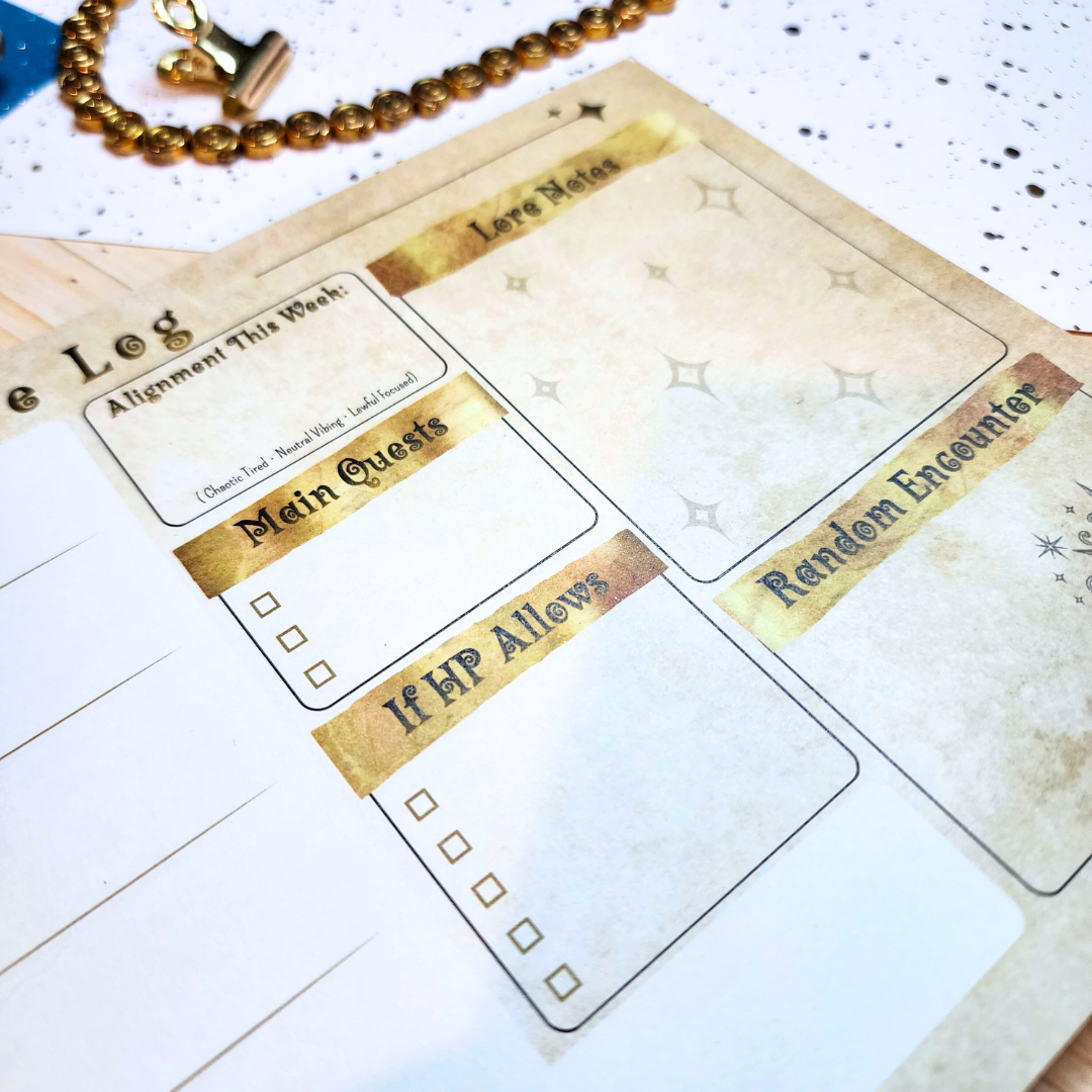 Adventure Log Weekly Calendar Planner
