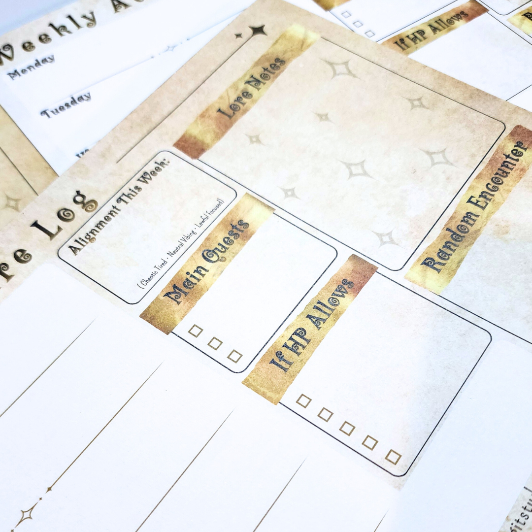 Adventure Log Weekly Calendar Planner