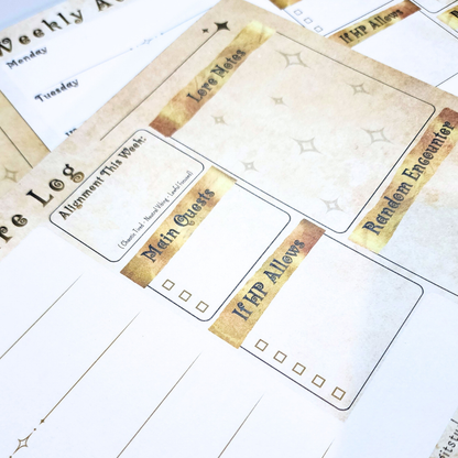 Adventure Log Weekly Calendar Planner