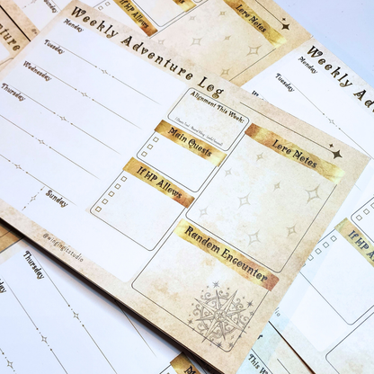 Adventure Log Weekly Calendar Planner
