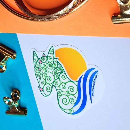 Summer Dragon Sticker