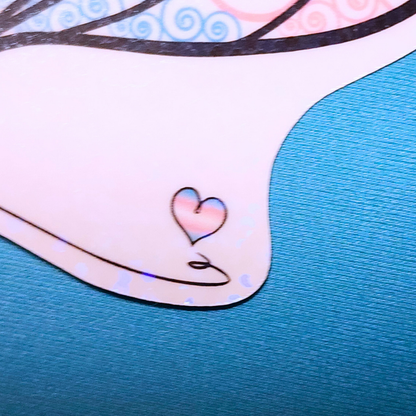 Winged Pen - Trans Flag Sticker