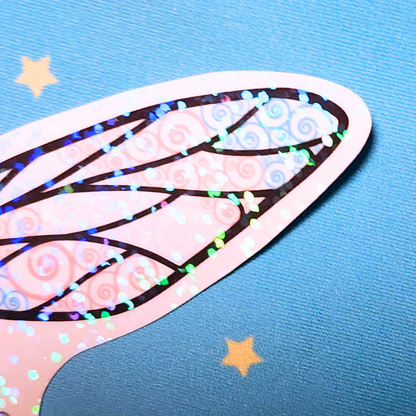 Winged Pen - Trans Flag Sticker