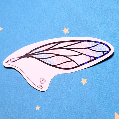 Winged Pen - Trans Flag Sticker