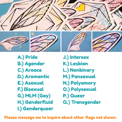 Winged Pen - Nonbinary Flag Sticker