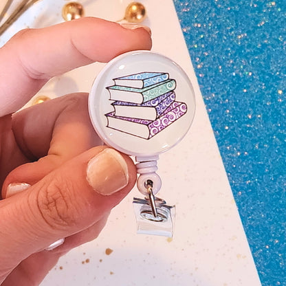 Book Retractable Badge Clip