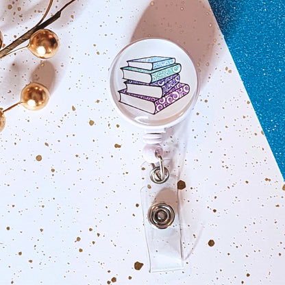 Book Retractable Badge Clip