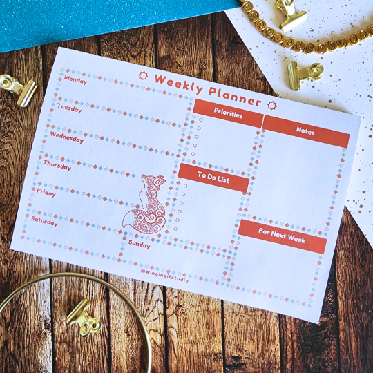 Fox Weekly Calendar Planner