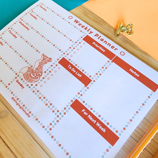 Fox Weekly Calendar Planner