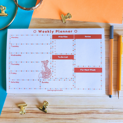 Fox Weekly Calendar Planner